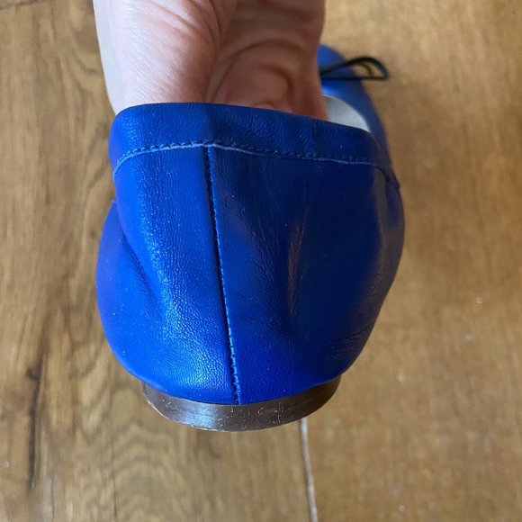 J.Crew Blue Leather Ballet Flats with Bow - Picture 7 of 11